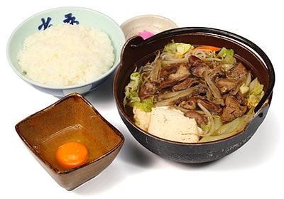 鶏モツ鍋定食